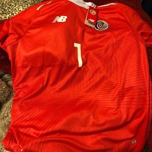 1 K Navas Costa Rica Soccer Jersey by New Balance